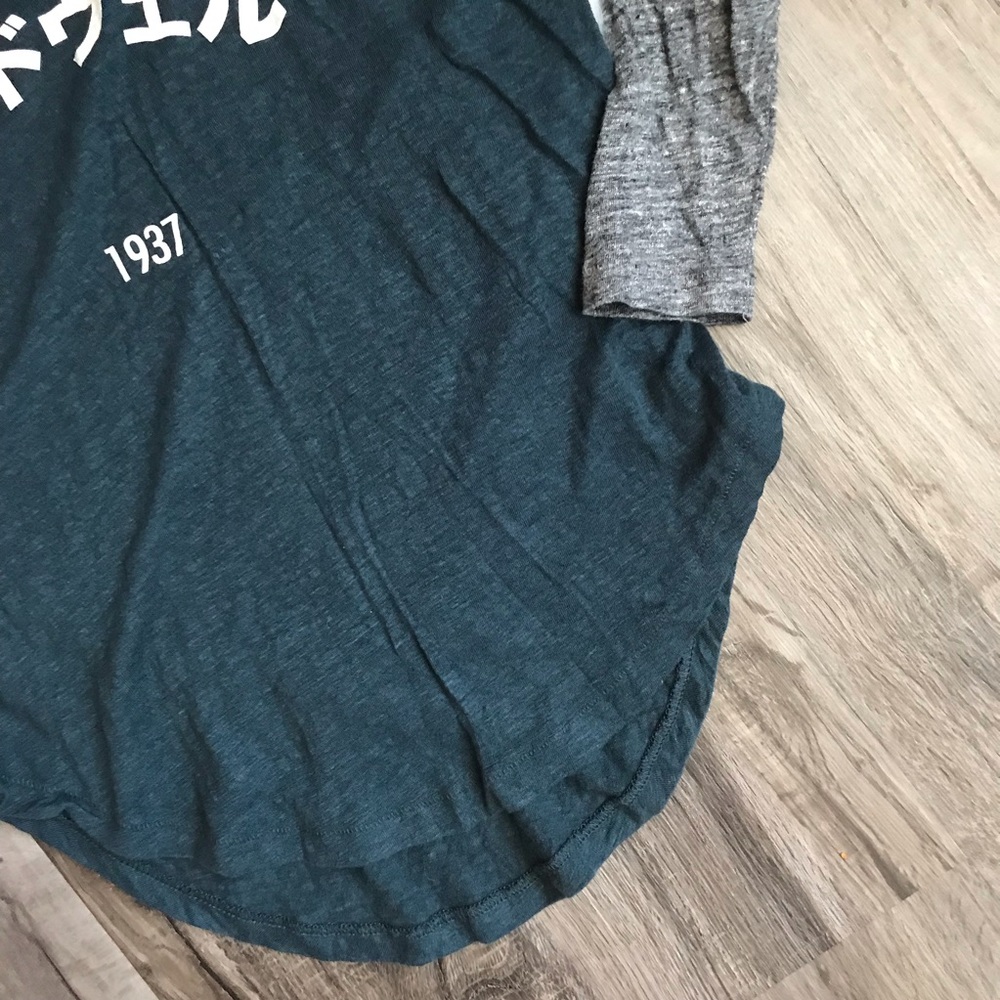 Madewell 100% Linen Dolman Varsity Shirt Top - Picture 4 of 7